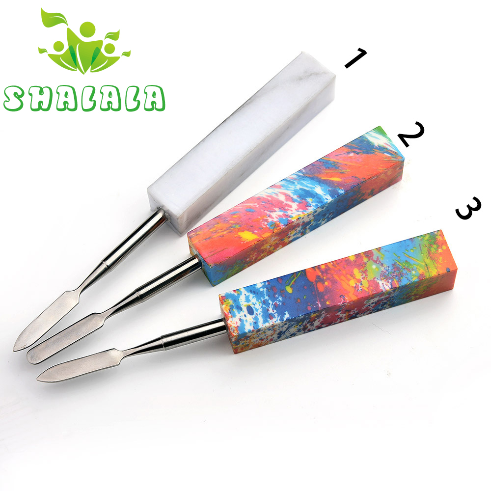 

Colored Metal Dabber Smoking Tool Wax Collecting with resin holder For Dab Rigs Quartz Banger Nail Glass Water Pipe 1824