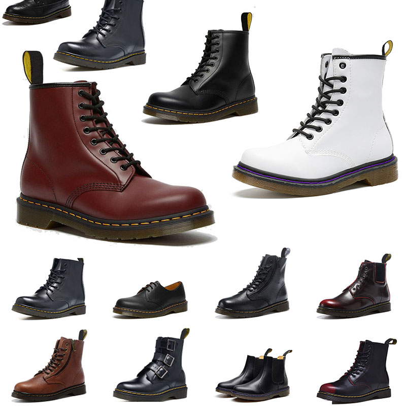 

Luxurys Designer Leather Mens Women Martin Boots 1460 Ankle Winter for Cowboy Boot Fashion Trainers Lace-up Booties 36-45, 28 36-42