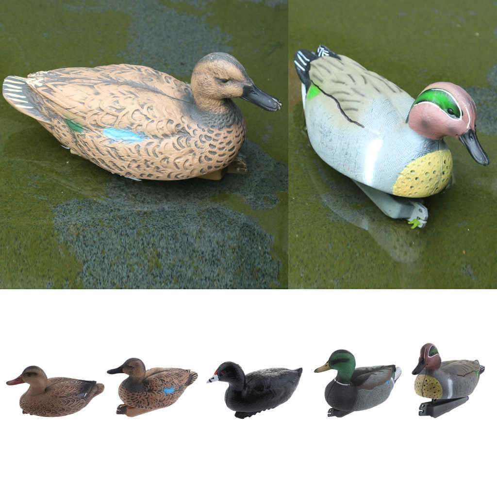 

5 Types Lifelike Realistic Duck Figure Hunting Decoy Garden Pond Floating Statue Lawn Decoration True to Nature Animals Y0914