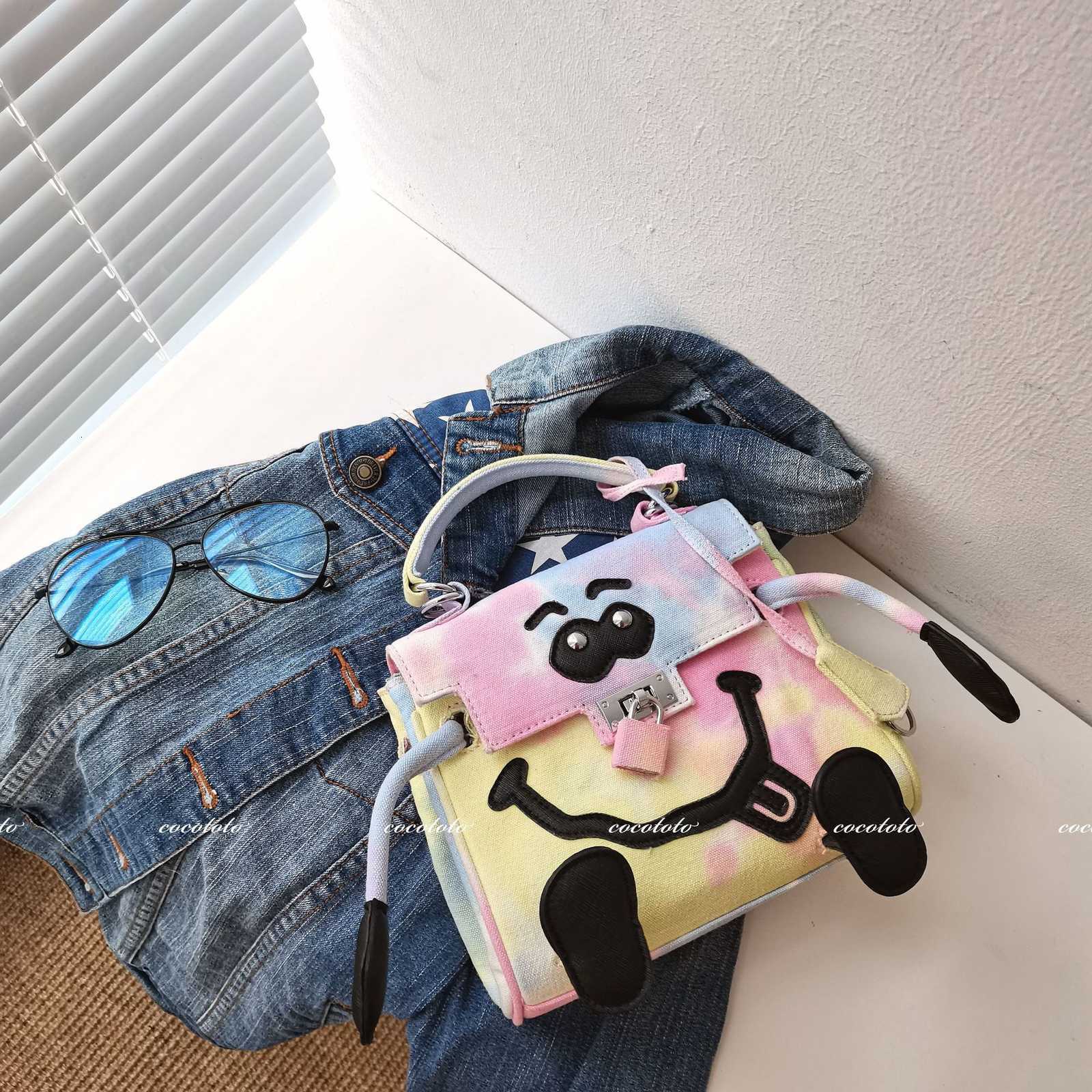 

75% OFF 2021 new tie dye Japanese fashion brand same little monster Kelly cute portable messenger bag