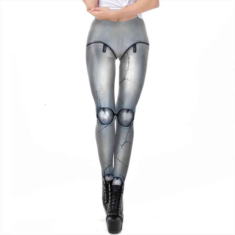 

Skeleton Print Leggings Cosplay Sexy Skinny Woman Pants Seam Elastic Jeggings Leggings 3d Printing Holloween Womens Pants, Black