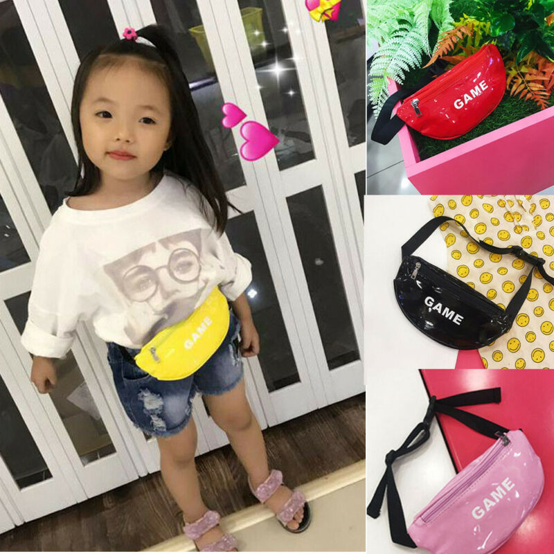 

Boys Girls Money Belt Children Baby Girl Waist Packs Kid Fanny Bag Fashion Solid Color Chest Bags, Black