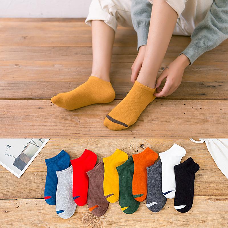 

Men's Socks Summer Cotton Women Short Fashion Breathable Thin Boat Comfortable Casual Spring Male White, Black