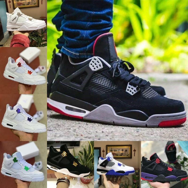 

2021 New Sail 4 Mens Basketball Shoes 4s Ocean Neon Metallic Pack Royalty Cactus Jack White Cement 4s Pure Money Trainers Sports Sneakers, Y4025