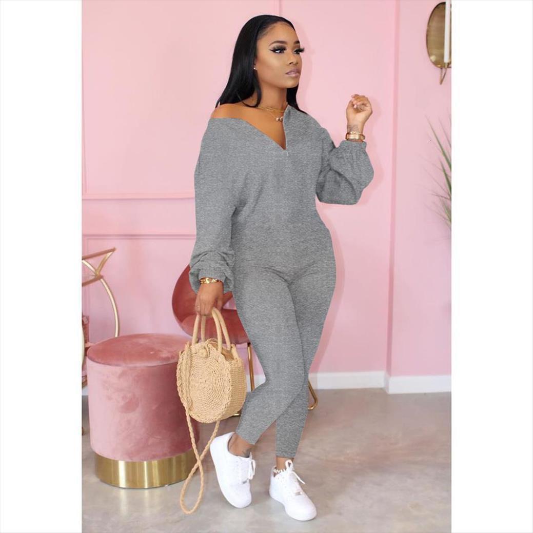 

casual autumn front zipper womens rompers long sleeve bodysuit solid color playsuit overalls for women, Black;white