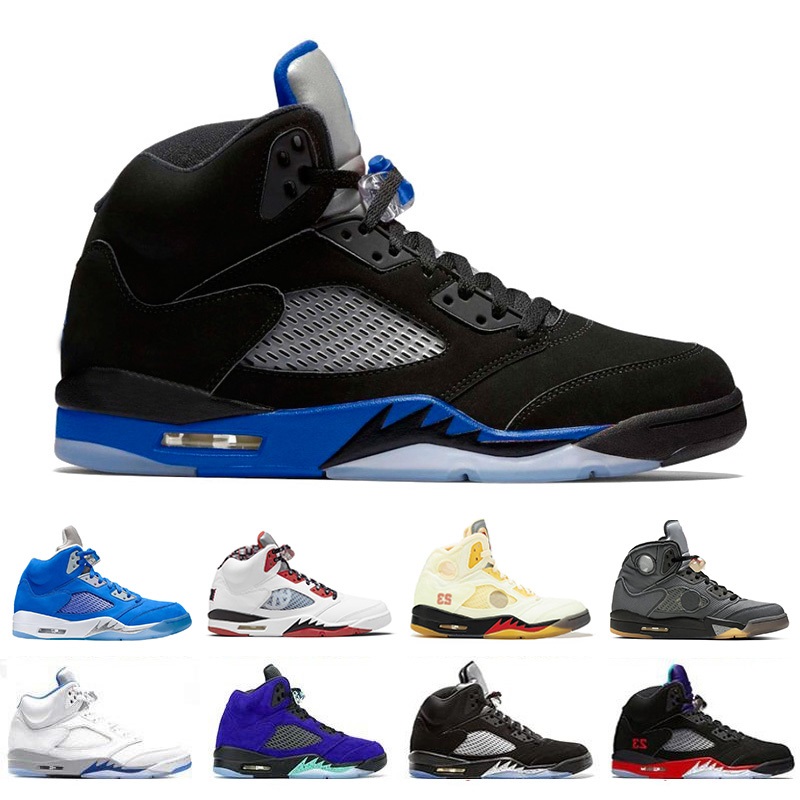 

Jumpman 5 Racer Blue 5s mens basketball shoes Oreo OG Black Metallic Raging Bull Top 3 Stealth 2.0 Sail Hyper Royal Bluebird Anthracite men trainers sports sneakers, Pay for box