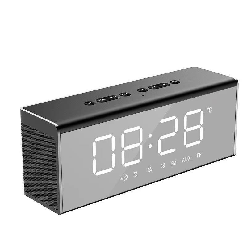 

Luxury LP-06 Alarm Clock Bluetooth Speaker Subwoofer Deep Bass Wireless 3D Stereo Surround Soundbar Support Handsfree TF FM Radio Charge 3