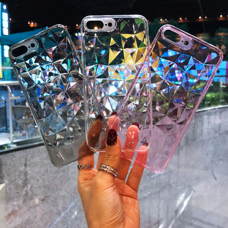 Diamond Pattern Transparent Case For iPhone 12 11 ProMAX X XS MAX XR Clear Phone Case Thin Soft Silicone Cover For 12 8 7 6 Plus SE 2 2020-image-656246318