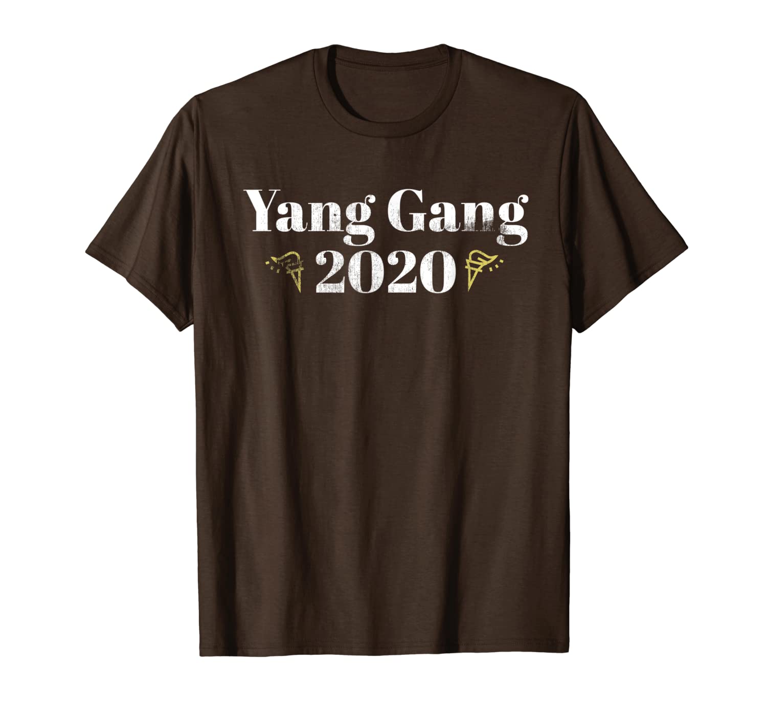 

andrew yang for president 2020 distressed yang gang t-shirt, White;black