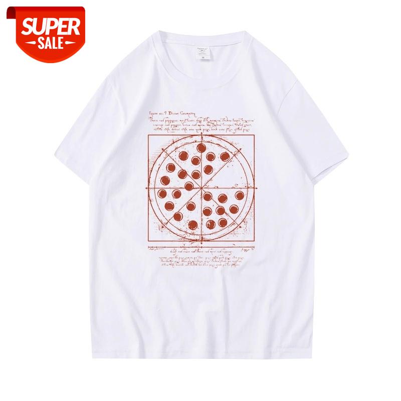 

Vitruvian Pizza T-Shirts Tom Holland Same Style Unisex Cotton Casual Tees Tops Fashion Streetwear #7y8I, White;black