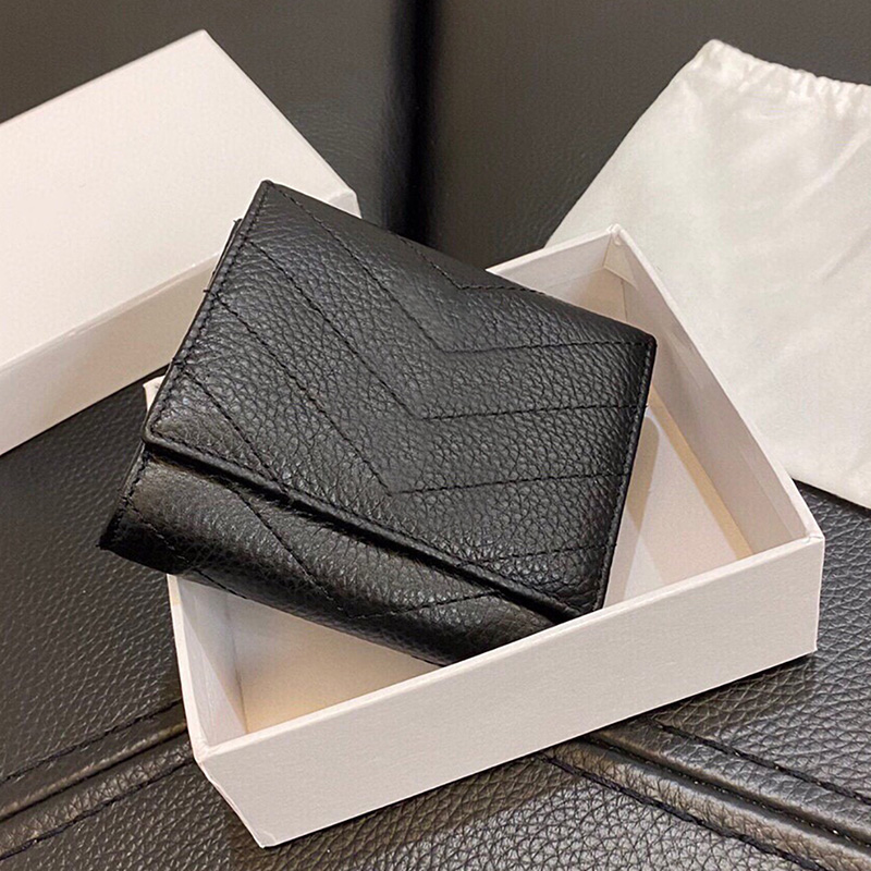 

2021 designer purse Card Holder Quality Women Folding Short Wallets Luxury Top PU leather moneybag With boxes Fashion female clutch bag, Not all sell