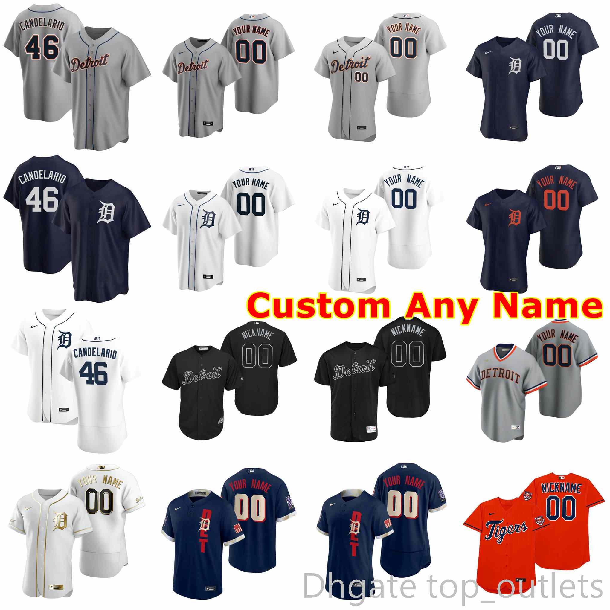 

2021 All Star Game Detroit Tigers Baseball Jerseys Men Nike MLB Jeimer Candelario Jersey Turnbull Kirk Gibson Miguel Cabrera Gregory Soto Schoop Custom Stitched, As photo