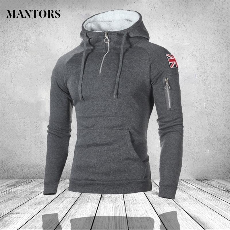 

Fashion Mens Zipper Hoodies Hip Hop Sweatshirt Autumn British Flag Men Patchwork Hooded Tracksuit Male Hoody Brand Clothing 3XL 201104, Wd02 lightgrey