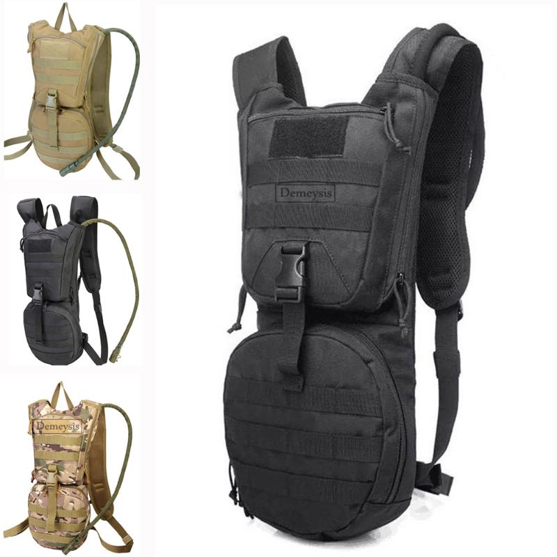 

Tactical Water Bags with 3L Bladder Molle Hiking Cycling Climbing Camping Bag Army Camouflage Hydration Pack, Green