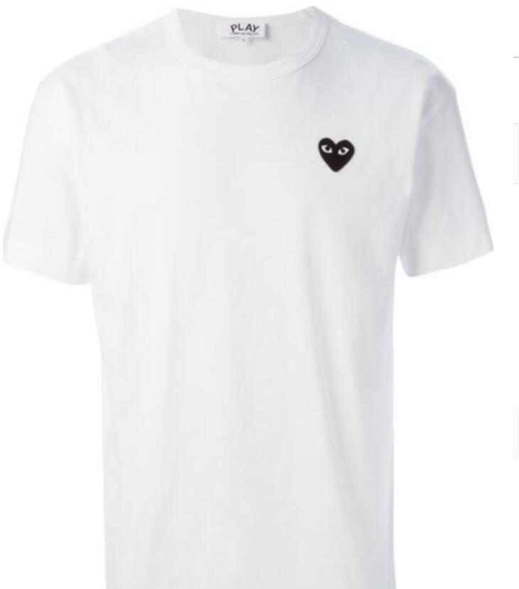 

CDG PLAY commes mens designer With Heart sport tee Shirts des garcons White Pablo stripe For Summer vetements
