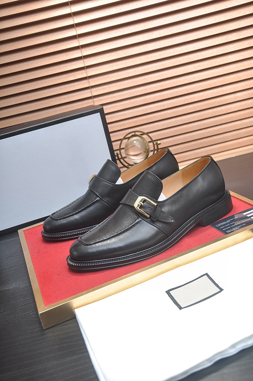 

Best New Leather Shoes For Business Men Oxfords Driving Dress Designer Office Buckle Strap Original Box Shoes Size 38-44, With brand logo