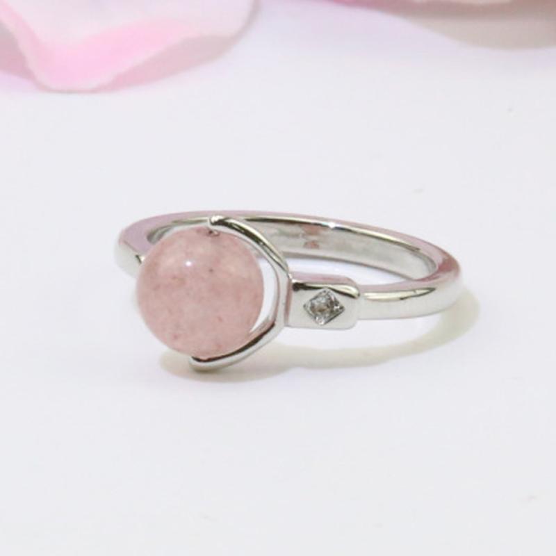 

Cluster Rings Est Arrivals 925 Sterling Silver Open Pink Crystal Jewelry, Golden;silver