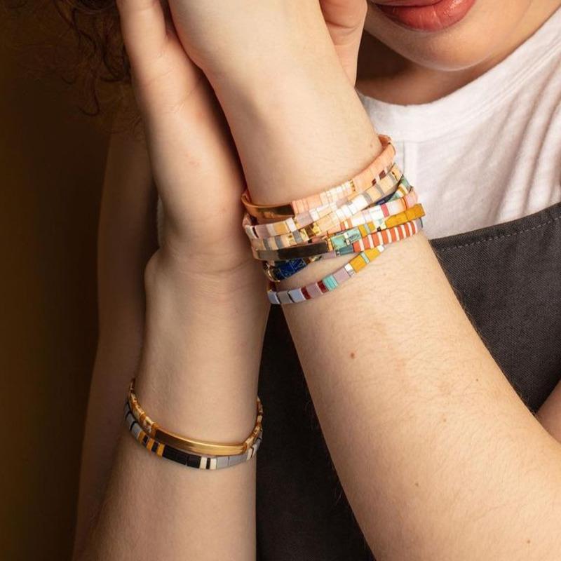 

Beaded, Strands XUXI Women Simplicity Beaded Bracelet, Boho Folk-custom Fashion, Manual Weave S149