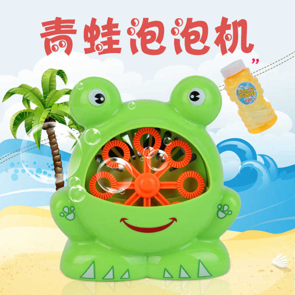 

Children's bath toysAutomatic frog partner electric machine blowing containing bubble