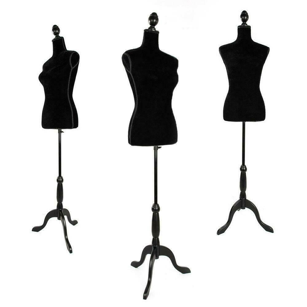 

Black Female Mannequin Torso Dress Form with Tripod Stand display Hollow Foam
