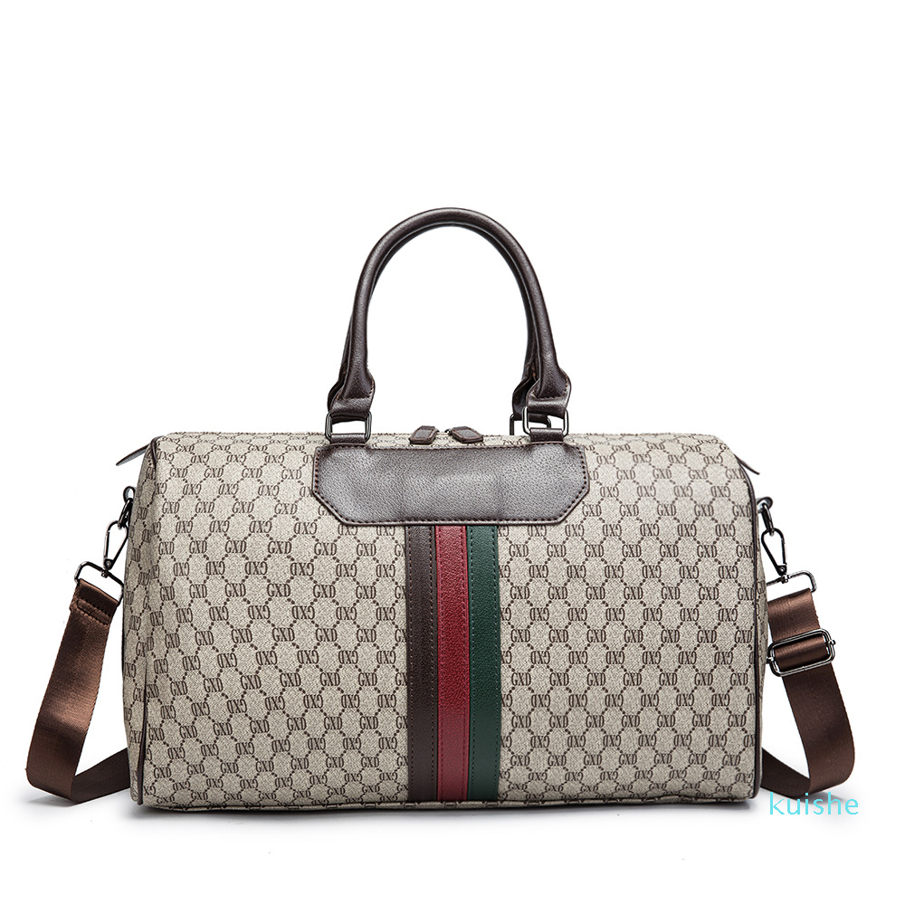 

Design Travel Duffle Bag Plaid Leather Waterproof Large Capacity Fitness Gym Boarding Bags Male luxurys Luggage Handbags