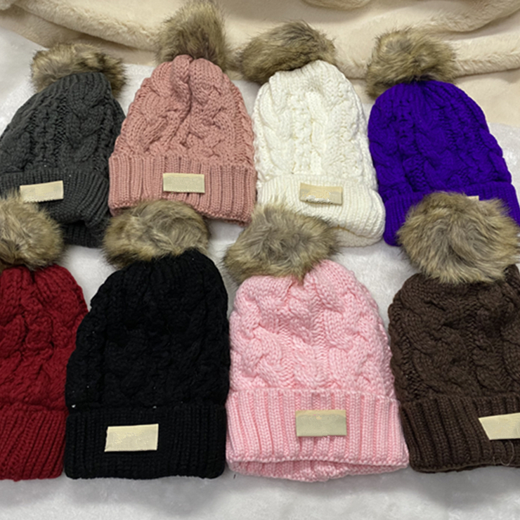 

Men Knitted Hat Beanie Outdoor Womens Designer Hats Plus Velvet Solid Color Cap Unisex Letters Skull Caps 7 Color