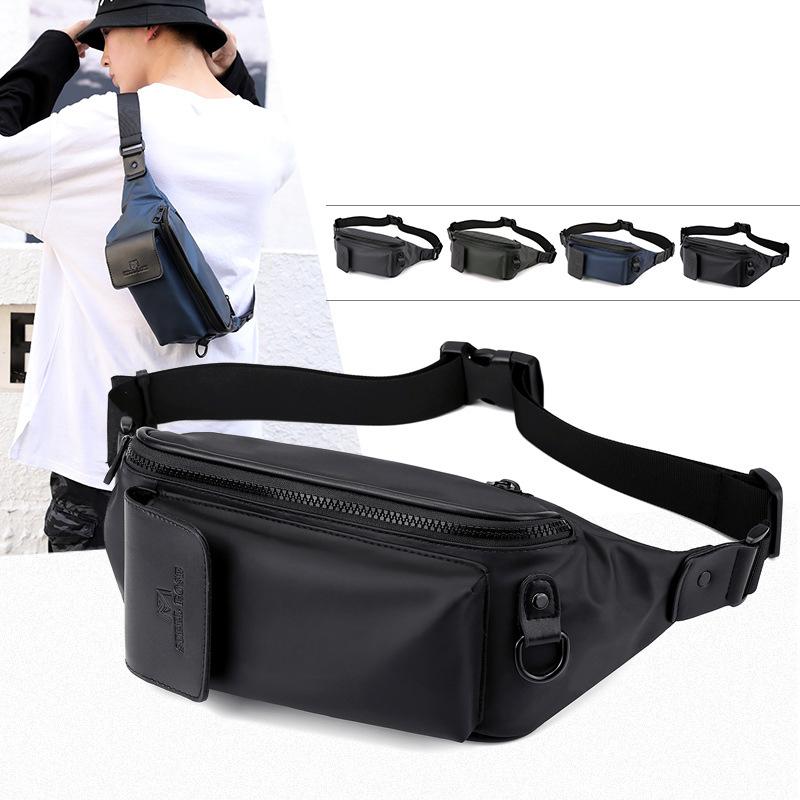 

Cross Body INS Waist Pack Men Fashion Fanny Packs Crossbody Chest Bags Men's Bag Hip Travel Belt Sport Purse Man Pouch, Black