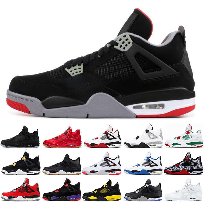 

New 4 Bred Tattoo Royalty White Cement IV OG Black Red low men basketball shoes sports sneakers male 4s trainers outdoor 40-47, Raptor