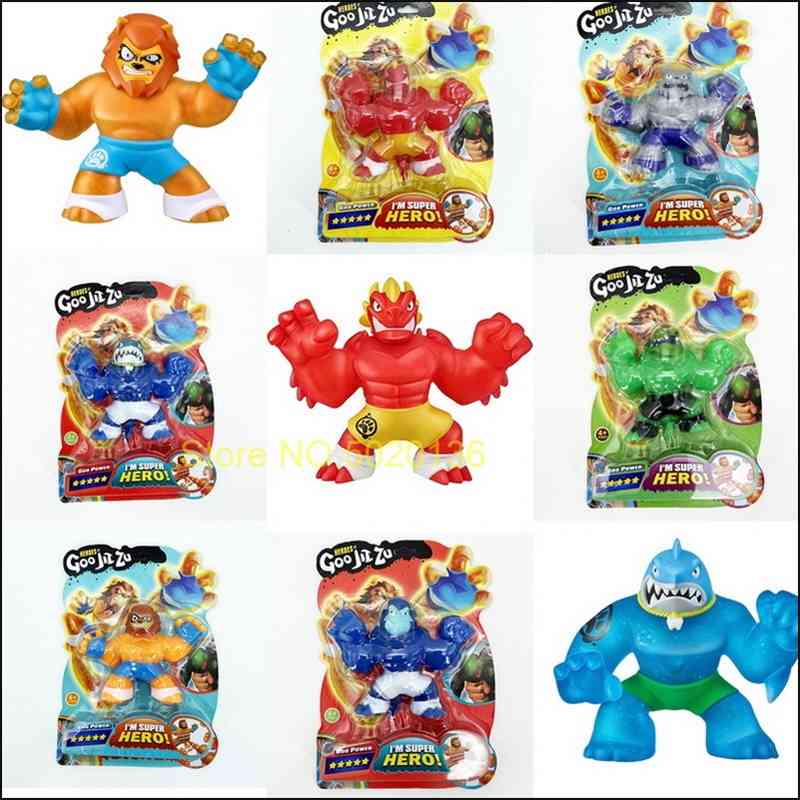 

Hot! Goo Jit Games Super Heroes Stress Toys Squeeze Squishy Rising Anti Soft Dolls Figurines Collectible For Kids Gift Zu, Green