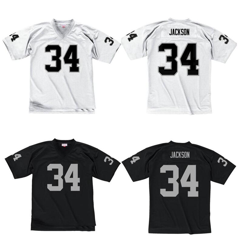 

Stitched football Jersey 34 Bo Jackson 1998 Mitchell & Ness retro Rugby jerseys Men Women Youth S-6XL, Stitched jersey