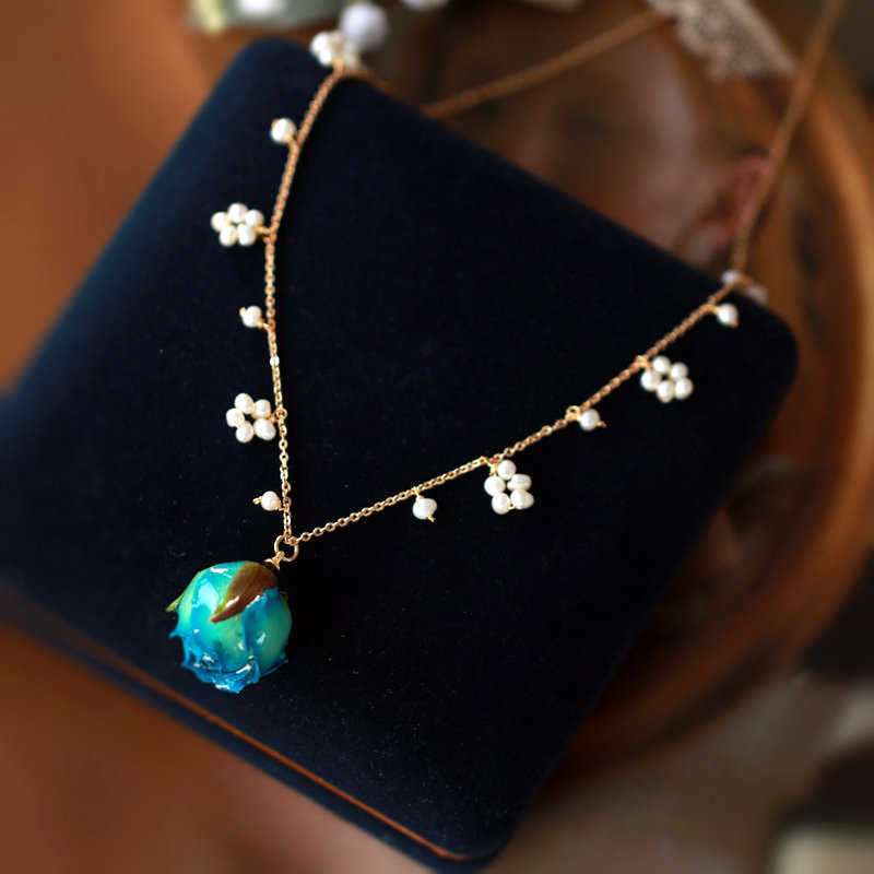 

SINZRY original vintage jewelry handmade natural freshwater pearl dried flower women's chokers necklaces