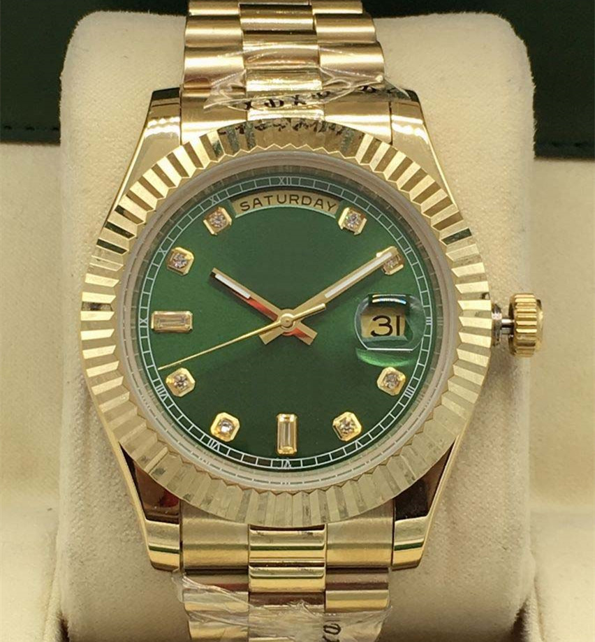 

Classic fashion full-automatic mechanical watch size 41mm sapphire mirror gold watchband waterproof function men like the gift