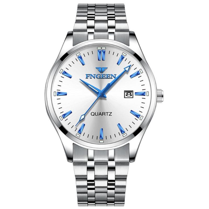 

Wristwatches Fngeen 1 Watch Man 2021 Fashion Luxury Wrist Steel Waterproof Men Clock Date Saat Simple Erkek Kol Saati 'S Watc, Leather black