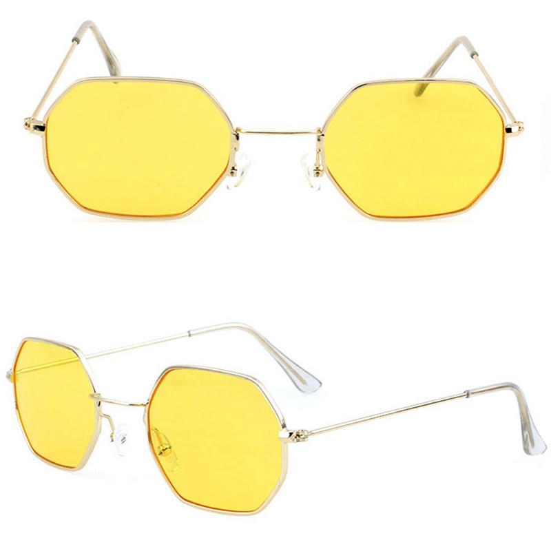 

Sunglasses Women Square Fashion Men Hexagon Mirror 2021 Clear Glass