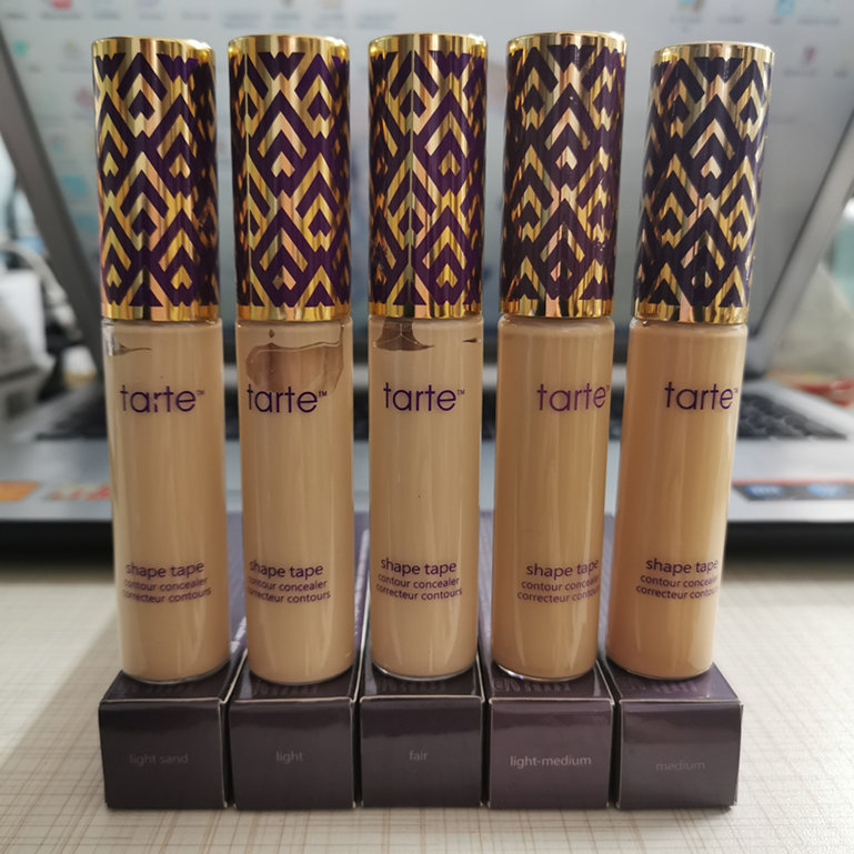 

Tar-te Shape-Tape Coutour Concealer 10ml Liquid Foundation fond de teint maquillaje In 10 Shades Light medium fair, Transparent