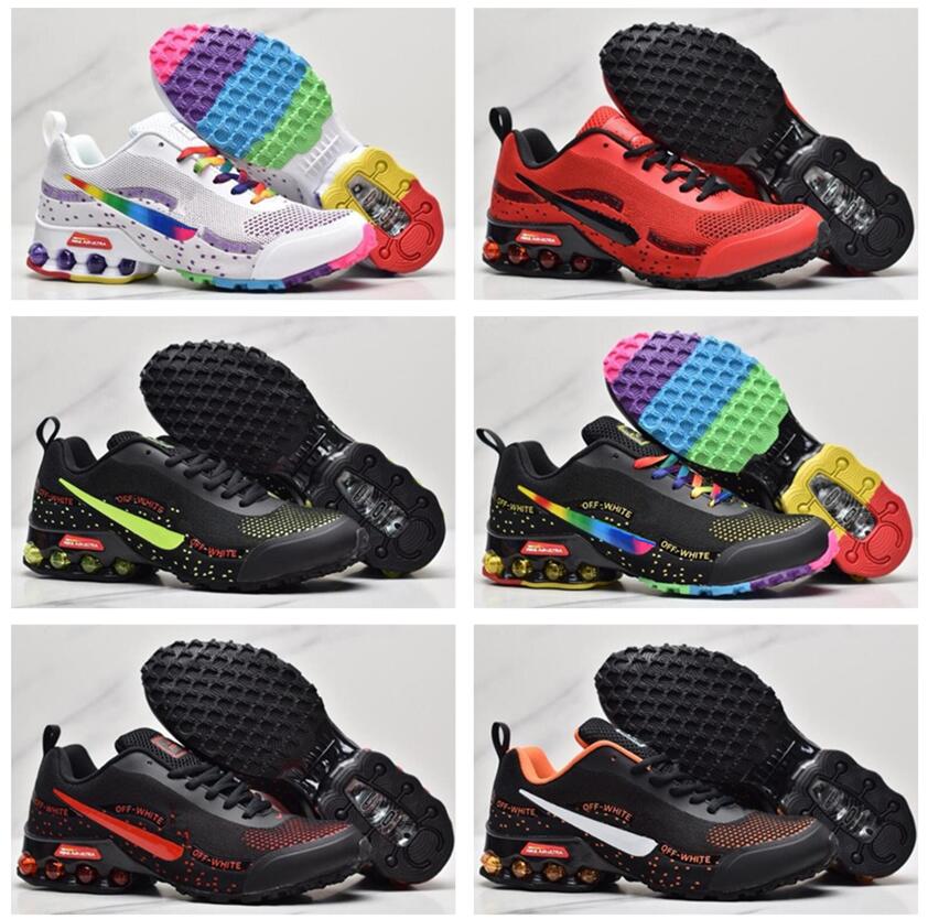 

2020 New Shox Reax Run Mens Running Shoes Pink White Rainbow Black Red Orange Women Sport Sneakers airs Chaussures Trainers stroll