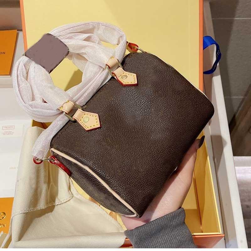 

Lady Handbag Cross Body Bag Women Purse Cylindrical Classic Old Flowers Letter Zipper High Quality Hand Bag