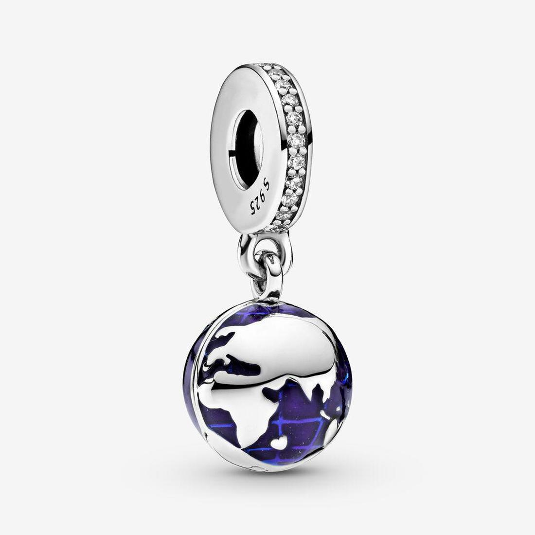 

Designer Jewelry 925 Silver Bracelet Charm Bead fit Pandora Our Blue Planet Dangle Slide Bracelets Beads European Style Charms Beaded Murano, Bronze;silver