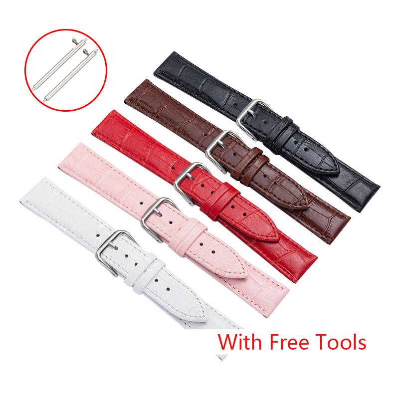 

Watch Bands 18/20/22mm Leather Quick Release Band Bamboo Texture Accessories Universal Strap Replacement Watchband Free Tool