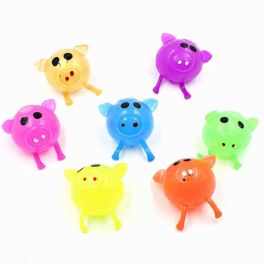 

Party Favor Decompression Pig Anti Stress Splat Vent Toys Venting Sticky Smash Water Ball Squeeze Toy LJJO7344 F1UV