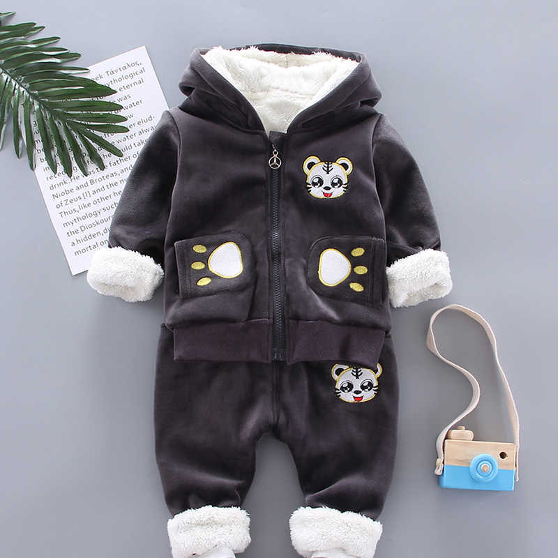 

Bear Leader Baby Boys Winter Warm Outfits 2PCS Zipper Long Sleeve Jackets with Hat and Pants Kids Girls Cartoon Suits 210708, Ah3108navy blue