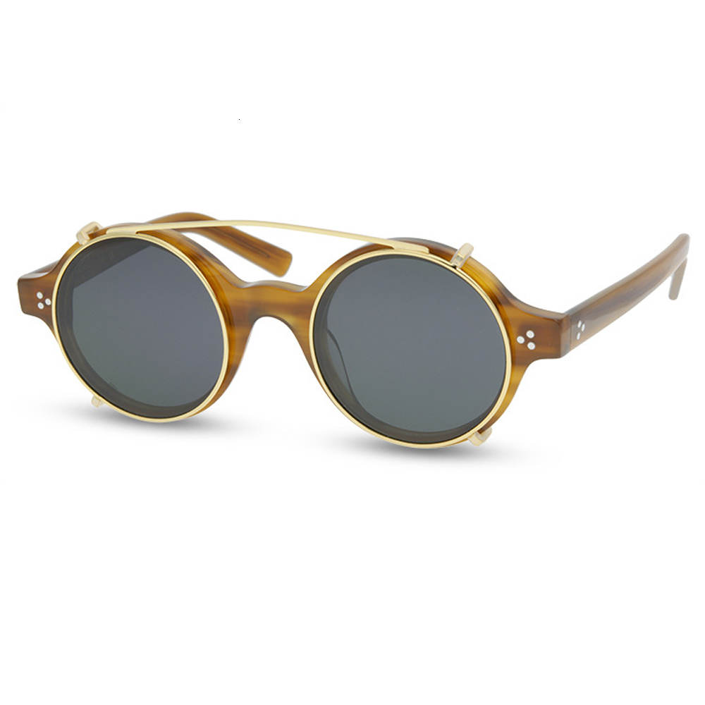 

2021 New Nova Redonda Vintage Polarizado Sol Uv400 Culos De Conduo Lente Dupla Pode Ser Removido Com Caixa 8eje