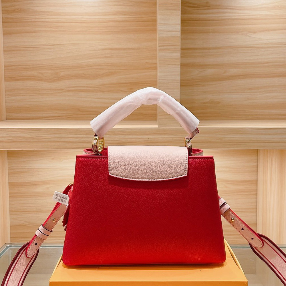 

2021 Capucines bb High quality Genuine Leather Designer Luxury Handbags loui Purses Handbag Shoulder Bags Ladies Cross Body Bags Two sides two colors 27cm
