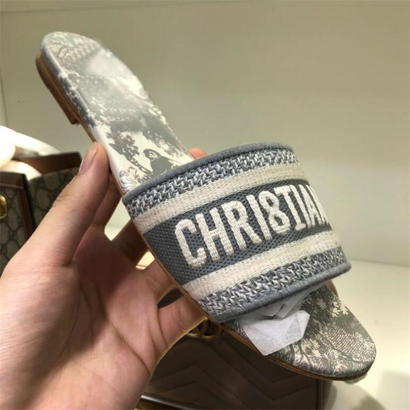 

new embroidered letter holiday beach slippers multi-color optional fashion casual women's sandals