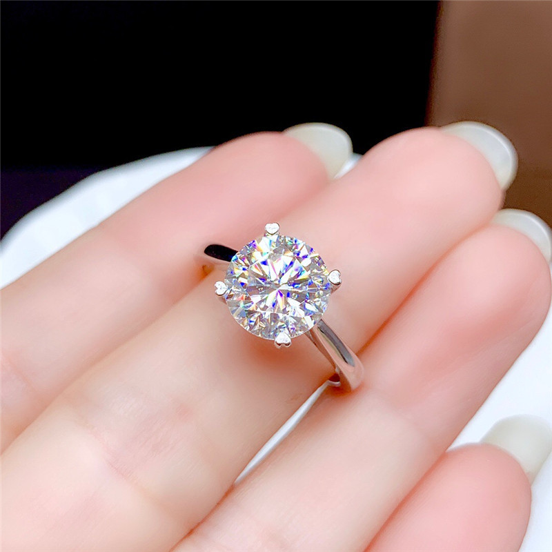 

Moissanite Ring 05CT 1CT 2CT 3CT VVS Lab Diamond Fine Jewelry for Women Wedding Party Anniversary Gift Real 925 Sterling Silver Y