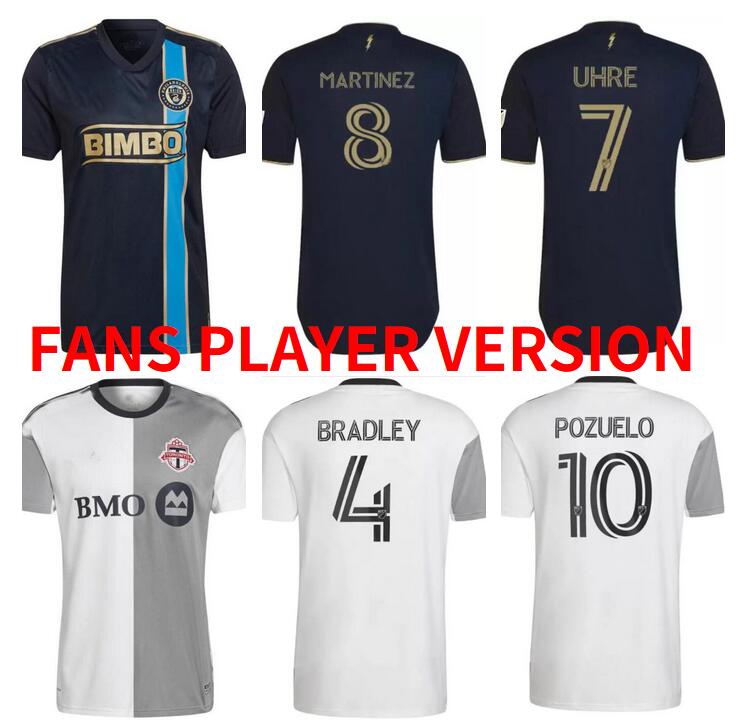 

FANS PLAYER VERSION 2022 2023 Toronto FC soccer Jerseys Philadelphia Union 22 23 camisetas Bradley ALTIDORE Pozuelo AKINOLA OSORIO P. PIATTI football shirts uniform