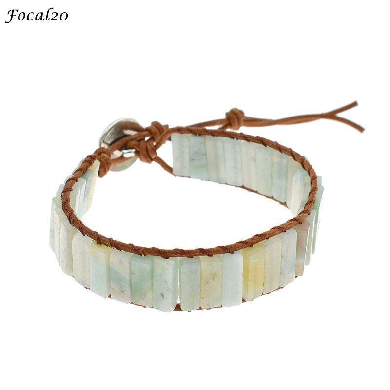 

Link, Chain Focal20 Bohemian Leather Natural Stone Bracelet Female Multicolor Bracelets Fashion Women Gifts