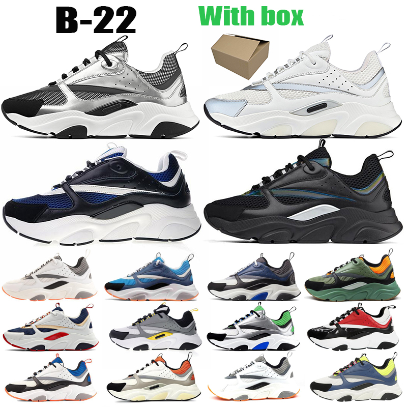 

With Box Luxury Designer B22 Shoes White Leather Calfskin Shoe Top Technical Knit Women Platform Sneakers Blue Grey Designers Sneaker B23 Outdoor Zapatos