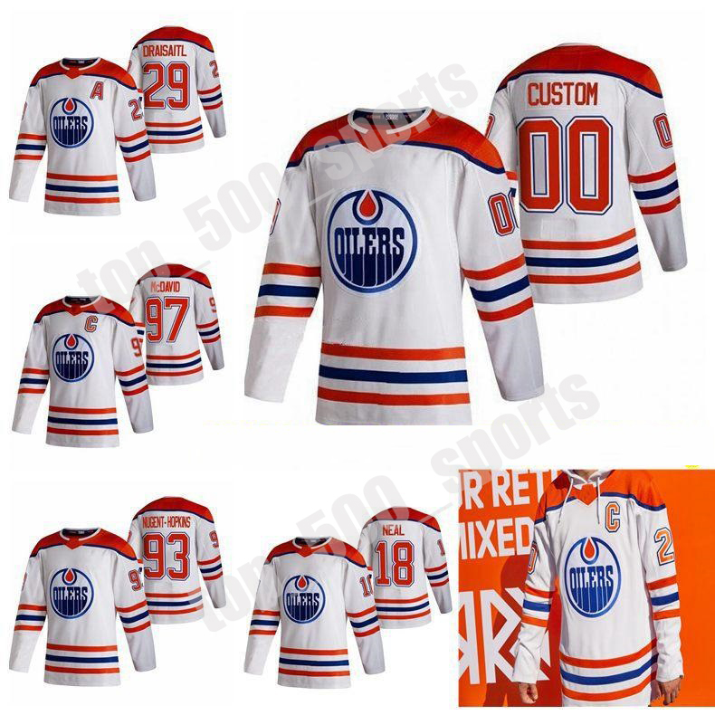 

2021 Reverse Retro Edmonton Oilers Hockey Jersey 33 Anton Forsberg Stuart Skinner Connor McDavid Leon Draisaitl Darnell Nurse Custom Stitch, Colour 15