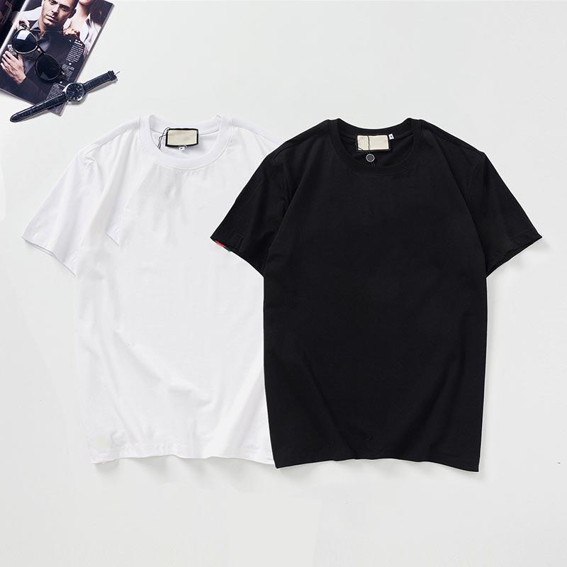 

21SS Mens T shirt Printing Letter T shirt Black White Men's Fashion Stylist Summer T-shirt Top Short Sleeve G, White;black